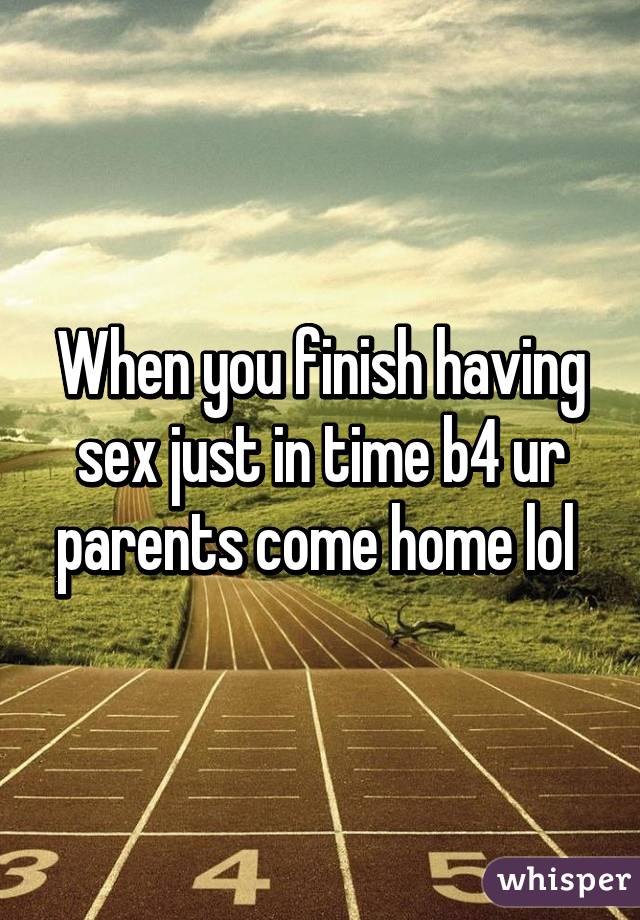 sex finish when having